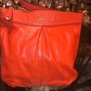 You Will Love This Bag ❤️Coach Orange Leather Shoulder Bag